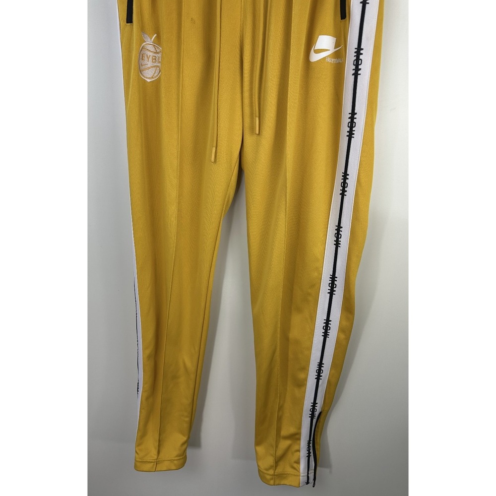 *Flawed* Nike EYBL Basketball Issued Sweatpants XLT (Read) NBA Training Yellow - Picture 4 of 16
